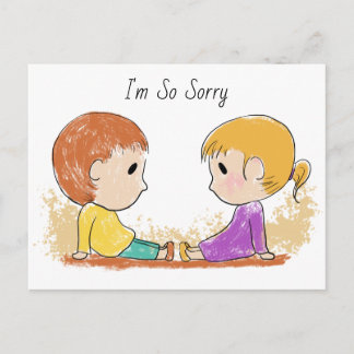 I'm So Sorry Cute Postcard