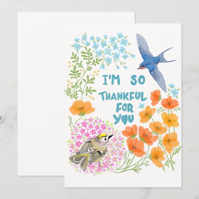 I'm so thankful for you thank you card (Front/Back)
