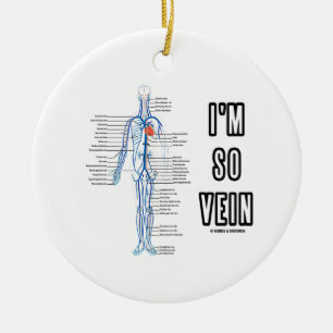 I'm So Vein (Circulatory System Anatomy Veins) Ceramic Ornament