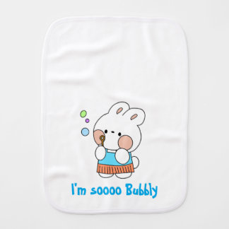 I'm sooo Bubbly Baby Burp Cloth