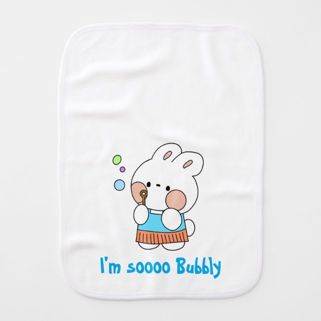 I'm sooo Bubbly Baby Burp Cloth (Front)