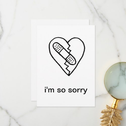 im sorry card