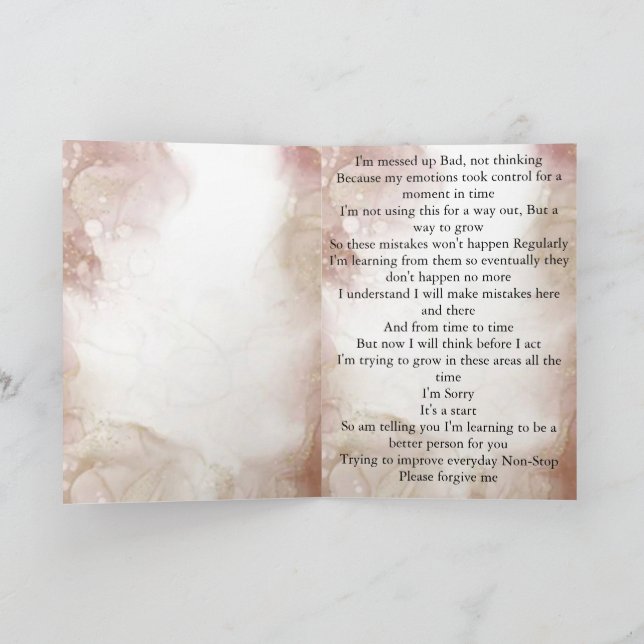 I'm Sorry Card (Inside)