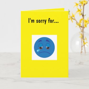 I'm sorry... card | Zazzle