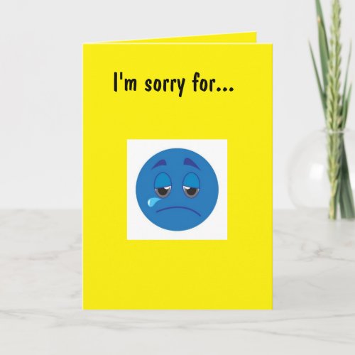 Im sorry card