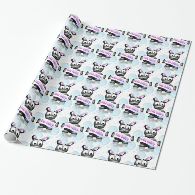 I'm Sorry cartoon bunny gift wrap, apologize chic Wrapping Paper (Unrolled)