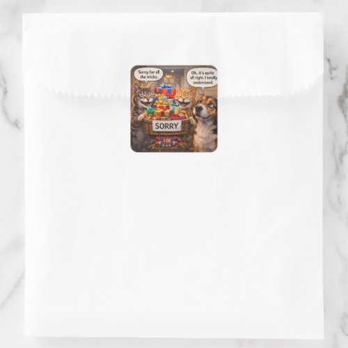 I'm sorry, cat stickers cute envelope, seals and a