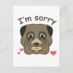 I'm sorry design postcard
