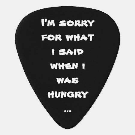 I'm Sorry For What I Said When I Was Hungry ... Guitar Pick