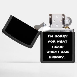 I'm sorry for what i said when i was hungry meme zippo lighter
