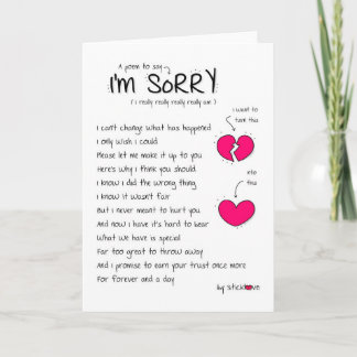 I'm Sorry / Forgive Me Card