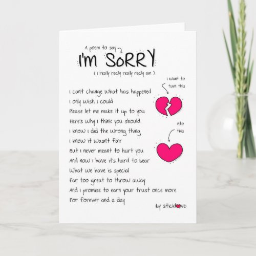 Im Sorry  Forgive Me Card