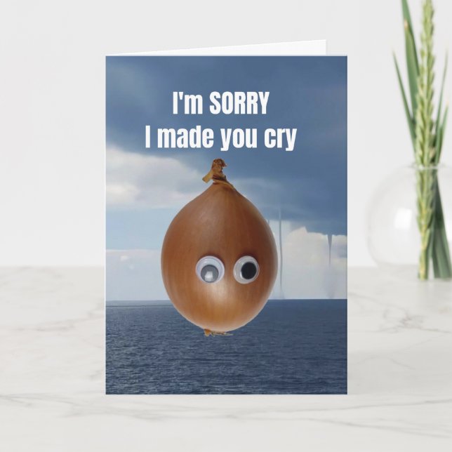 I'm sorry I made you cry. Card (Front)