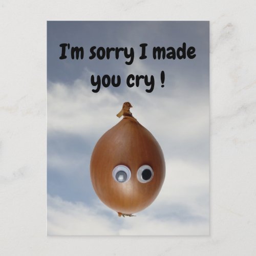 Im sorry I made you cry postcard