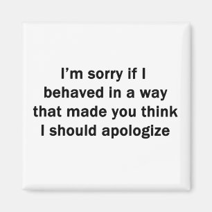 I'm Sorry If I Behaved in a Way Magnet