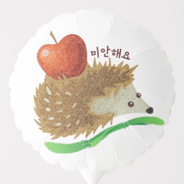 I'm Sorry in Korean 미안해요 Mianhaeyo Balloon (Front)