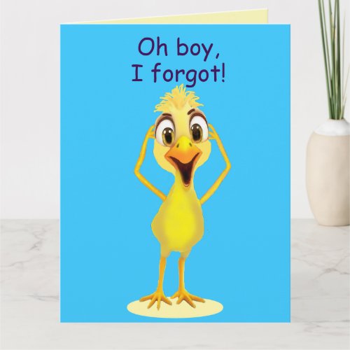 I'm Sorry Little Chicken Belated Birthday Blue