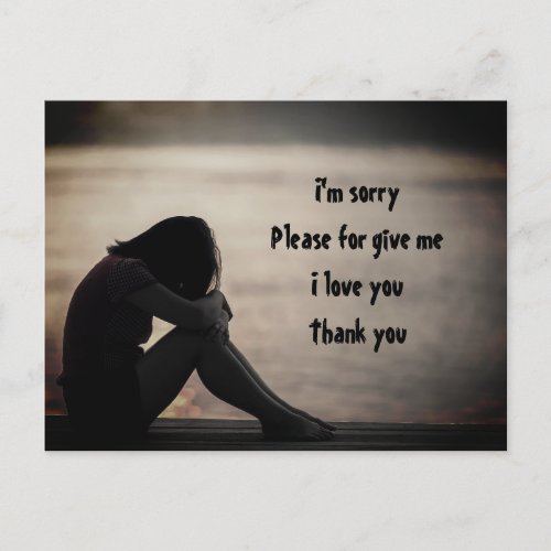 im sorry please forgive me i love you thank you postcard