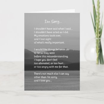 I'm Sorry... Relationships Card by inFinnite at Zazzle