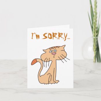 I'm Sorry Sad Cat Greeting Cards by goodmoments at Zazzle