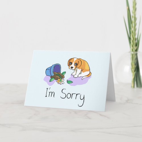 Im Sorry Sad Puppy Card