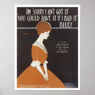 I'm Sorry Vintage Songbook Cover Poster