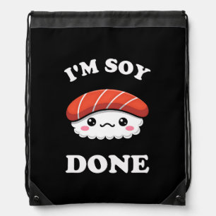 I'm Soy done Kawaii Sushi Drawstring Bag