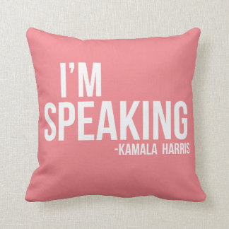 I'm Speaking - Kamal Harris - Pink Throw Pillow