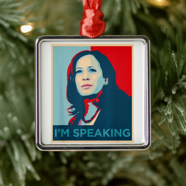 I'm Speaking Kamala Harris Metal Ornament (Tree)