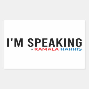 I'm Speaking, Kamala Quote, Kamala Harris Rectangular Sticker