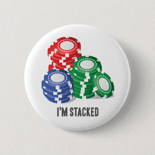 I'm Stacked Pinback Button