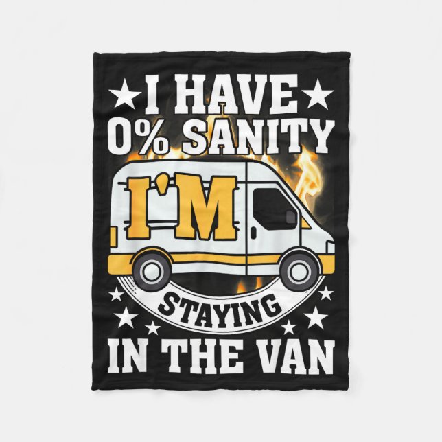 I'm Staying In Tha Van Funny Phasmophobia Women Ma Fleece Blanket (Front)