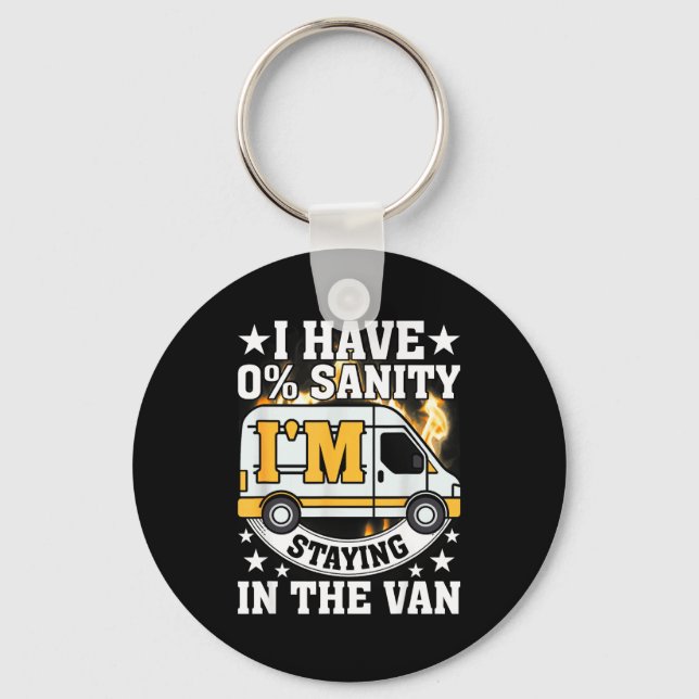 I'm Staying In Tha Van Funny Phasmophobia Women Ma Keychain (Front)