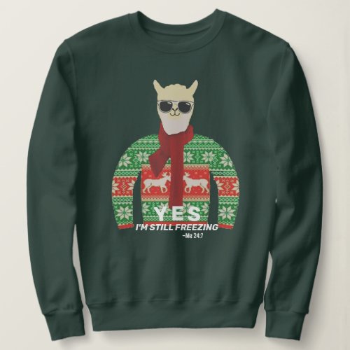 Im Still Freezing Ugly Christmas Sweater Llama Sweatshirt