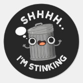 Trash Talk Funny Garbage Bin Pun Sticker