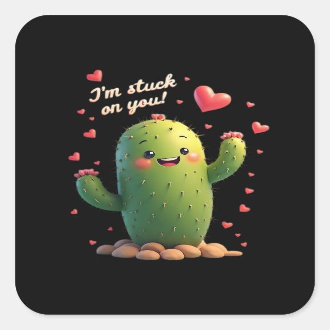 Im Stuck On You Classic Romantic Style  Square Sticker (Front)
