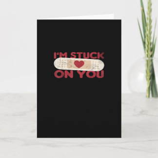 Im Stuck On You Funny Band Aid Nurse Gift Playful Card