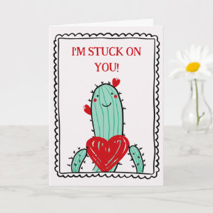 I'm Stuck On You Funny Kids Valentine's Day  Card