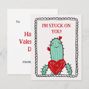 I'm Stuck On You Funny Kids Valentine's Day Card