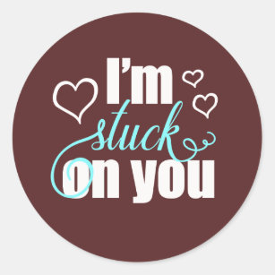 stuck on you stickre Sticker for Sale by roletub