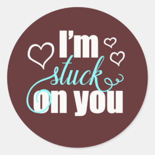 stuck on you stickre Sticker for Sale by roletub