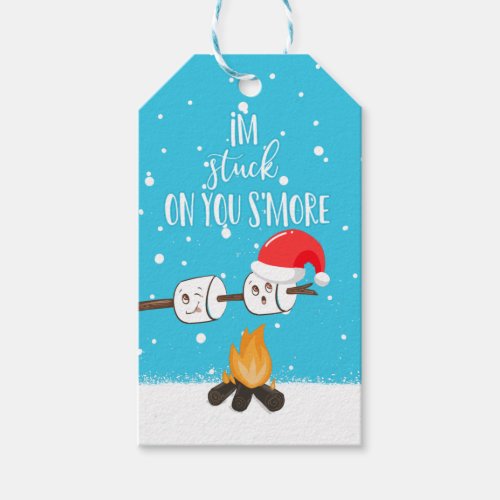 Im stuck on your smore funny joke christmas gift tags