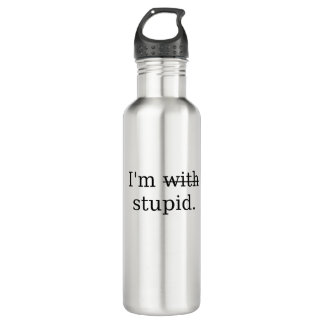 I'm stupid! stainless steel water bottle