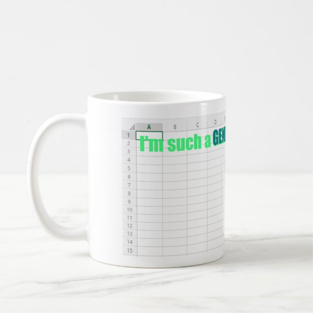 "I'm such a genius in Excel" tech nerd Coffee Mug (Left)