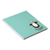 I'm surrounded by idiots Funny Penguin Teal Notepad (Angled)