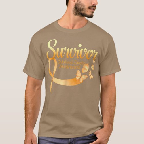 Im Survivor Butterfly Childhood Cancer Awareness2 T_Shirt