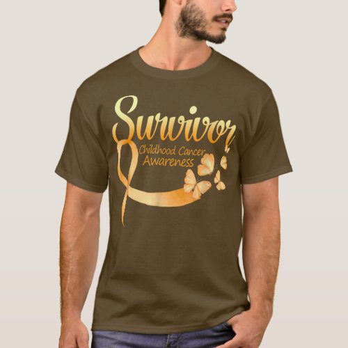 Im Survivor Butterfly Childhood Cancer Awareness2 T_Shirt