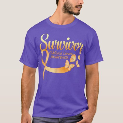 Im Survivor Butterfly Childhood Cancer Awareness  T_Shirt