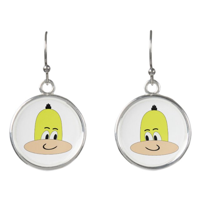 I'm Sveety,  Funny Face Cartoon Earrings (Front)