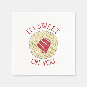 I'm Sweet On You Cherry Danish Pastry Foodie Love Napkins